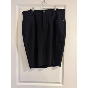 Torrid Womens Plus Size 16 Black Pencil Skirt 5-Pocket Stretch Ponte‎ 12536208